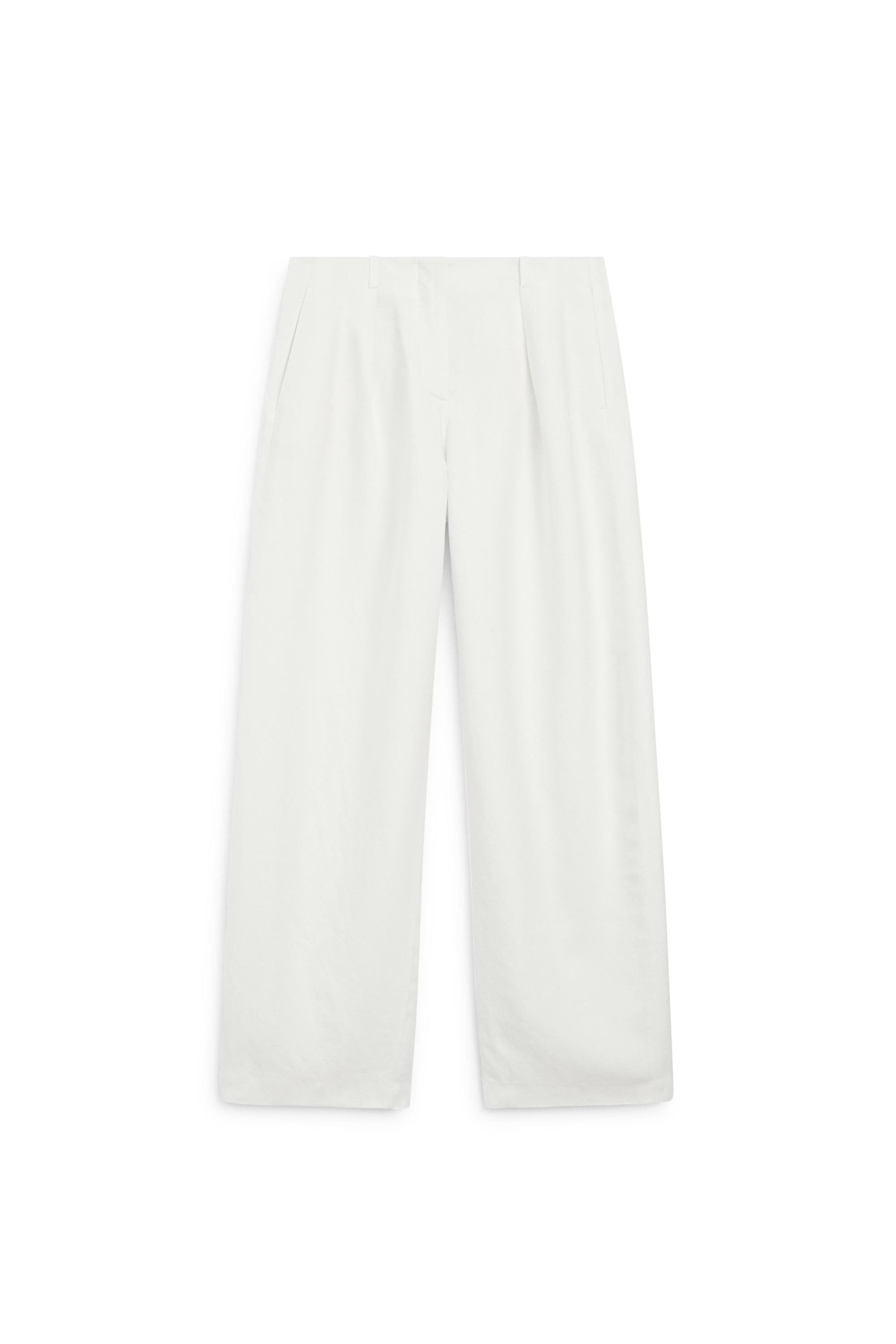 Pantalon fluide à pinces en lin mélangé - LIMITED EDITION